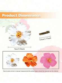 4 件/3 件芙蓉花夏威夷派对夏日派对 DIY 装饰人造花草裙舞女孩喜爱的发饰花（白色）、发饰、爪夹、发夹、发夹、发夹、发夹、学校用品