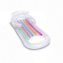 Inflatable Armrest Backrest Lounger Chair, Adult Inflatable Floating Bed Couch, Foldable Water Seat, Beach Essentials, Beach Accessories, Pool Float - Multicolor - View 8