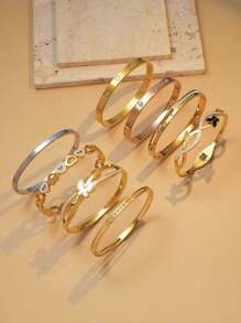 Pulseira de Aço Titanium Dourado Minimalista, Zircônia Artificial Embutida, Comprimento Ajustável, Adequada para Roupas de Verão, Férias, Presentes para Melhores Amigas, Anti-Desbotamento e Hipoalergênica, Acessório Elegante para Mulheres
