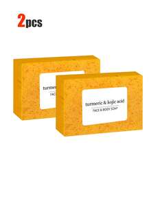 3块装，每块100克，姜黄柠檬手工皂，适用于面部、沐浴和清洁，泡沫丰富，深层清洁，令肌肤柔滑，富含精油，天然手工皂，提亮肤色并滋润肌肤，不含酒精，姜黄香氛，适合所有肤质，深层清洁肌肤。 - 彩色 - 查看 7