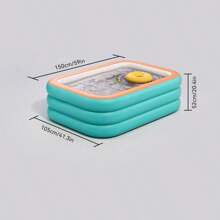 4-Ring Extra Large Inflatable Swimming Pool, Durable PVC Family Backyard Outdoor Pool (Shipping By Sea). Recommended To Have A Clean Ground Surface, And If The Ground Is Uneven, Please Lay A Carpet.