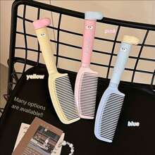 1pc Cute High-Quality Long Hair Brush, Suitable For Ladies, Portable Anti-Static Plastic Hair Straightening Brush For Girls