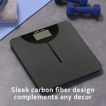Health O Meter LCD Carbon Fiber Digital Body Weight Scale, 400lb Capacity - Grey - View 5