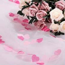 500pcs Romantic Pink Heart Shaped Flower Petals, Suitable For Valentine's Day, Wedding, Anniversary, Birthday, Graduation Ceremony And Bridal Party - Multicolor - View 7