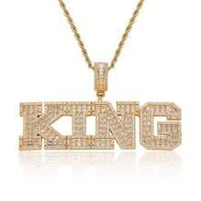 Dây chuyền mặt chữ vuông nhỏ đính đá Cubic Zirconia thời trang, đa năng, trang sức Zirconia bằng đồng dành cho nam giới. - Nhiều màu - Xem 21