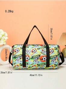 3PCS Back To School Backpack Travel Bag, Fashionable And Casual Cute Cartoon Football Print Travel Bag, Including Chest Bag, Luggage Bag, Clothing Storage Bag, Large Capacity Combination Bag. Suitable For Daily School, Very Suitable For Campus, Class, Photo, And Birthday Gifts For Friends. Suitable For Daily Business Trips, Outdoor Travel, Going Out, Outdoor Leisure Sports And Other Daily Use. Zipper And Print Positions Are Random.