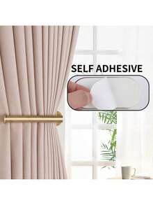 2 包粘性窗帘固定器 窗帘绑带 窗帘固定器 免钻孔窗帘拉回 粘性窗帘钩 窗帘固定器 - 2pcs - 查看 3