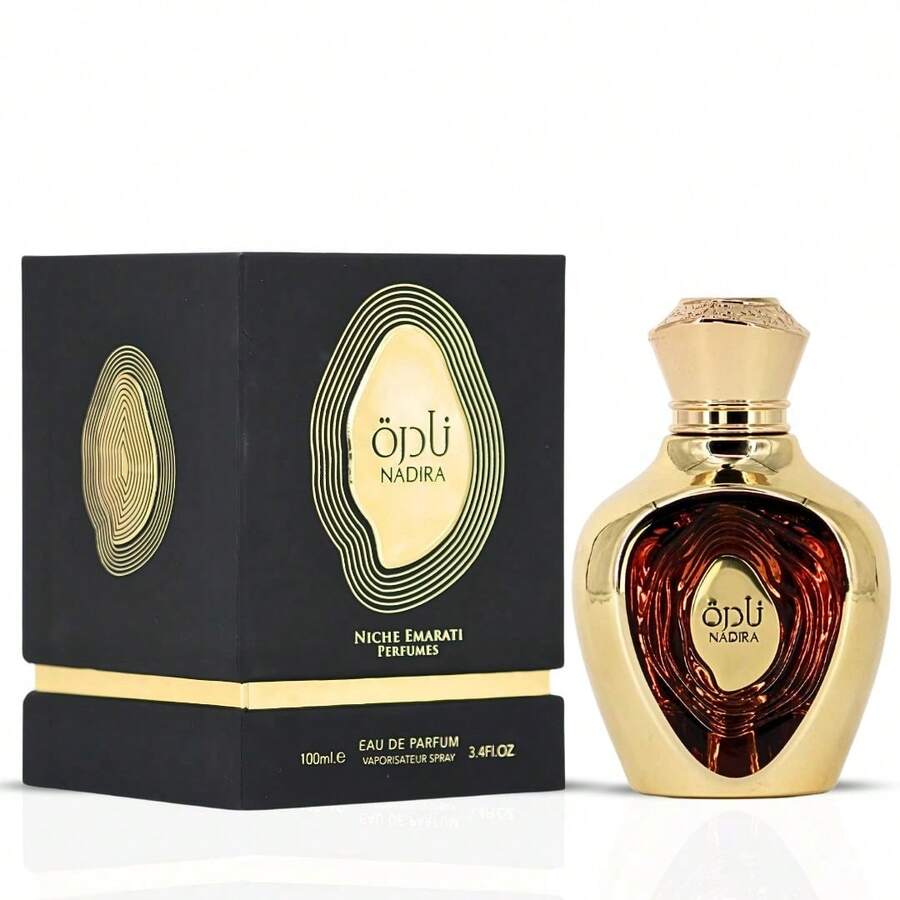Lattafa Niche Emarati Nadira Eau De Parfum Spray 100ml (3.4 Oz) By Tropical Fruit. Caramel Kisses. Milk-Soaked. Heaven-Scented. - 花卉印花 - 查看 1