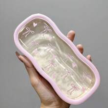 Boîte miroir en forme de nœud d'amour transparente, portable et résistante à la pression. Boîte à aspiration magnétique avec design nuage. Boîte à lunettes portable pour myopie et lunettes rétro. Boîte de rangement pour lunettes pour hommes et femmes - Cadeau d'anniversaire mignon
