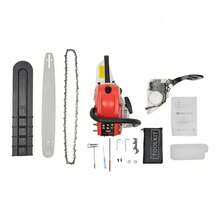 TFCFL 20 Inch 2-Stoke Chain Saw Gasoline Chainsaw 2-Stoke 52cc Gas-Powered Chainsaw Single Cylinder Chain Saw W/ Tool Bag 2000w,Garden Tools - Đỏ + Trắng - Xem 2