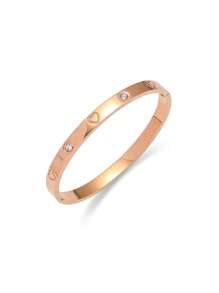 Pulseira de Aço Titanium Dourado Minimalista, Zircônia Artificial Embutida, Comprimento Ajustável, Adequada para Roupas de Verão, Férias, Presentes para Melhores Amigas, Anti-Desbotamento e Hipoalergênica, Acessório Elegante para Mulheres