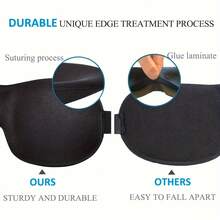 1pc 3D Contoured Sleep Eye Mask, Suitable For Back And Side Sleepers - Blackout Eye Mask, Comfortable - Multicolor - View 7