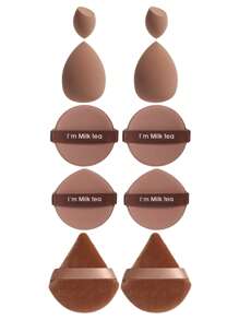 10pcs Makeup Sponges, Multi-Functional Makeup Tools, Beauty Makeup Sponges For Blending BB Cream, Foundation, Loose Powder To Create Flawless Makeup Base, Can Also Be Used With Concealer, Blush, Eyeshadow, Expands When Wet, Latex-Free, Suitable For All Skin Types
