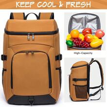 54/40 Cans Backpack Cooler Insulated Leak-Proof Large Cooler Backpack Double Deck Lunch Backpack For Men Women - Perfect Soft Cooler Bag For Tactical, Camping, Picnic, Beach, Hiking - Brown - View 2