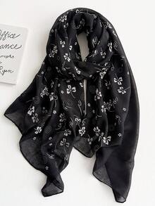 女士纯色提花围巾头巾头巾一体式配饰女士情人节情人节 - 彩色 - 查看 10