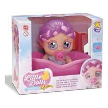 Boneca Little Dolls Glitter Divertoys Com Banheirinha E Chupeta Original