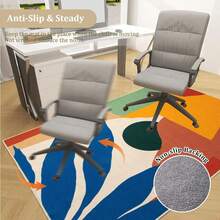 Chakme Office Chair Mat For Hardwood Floor, 48"X36" Easy Glide Computer Desk Mat Protector For Rolling Chair Under Desk Rug Nonslip Backing, Machine Wash, (Boho) - Colorful - View 5