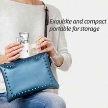 USB Rechargeable Portable Handheld Facial Humidifier - 400mAh Li-Ion Battery, Ultra Silent Air Humidifier With Mist Output For Home, Office And Travel, Compact Design, Easy To Carry, Travel Friendly Device | Minimalist Design | Durable Plastic