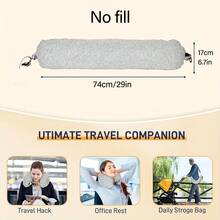 AWixylon 1個符合人體工學的旅行頸枕附收納袋，便攜、輕量、時尚，適用於居家、戶外、日常使用、夏季、度假 - 彩色 - 查看 6