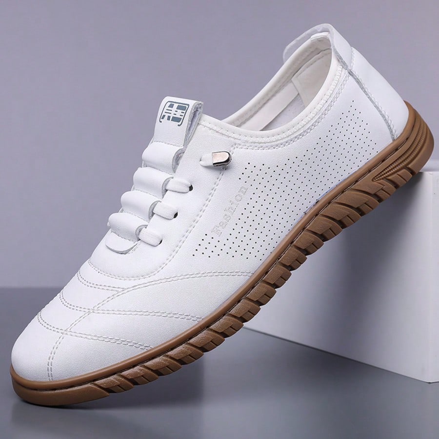 Zapatos casuales sin cordones para hombre, diseño elástico sin cordones para facilitar el uso, suela de goma ligera y cómoda antideslizante, adecua