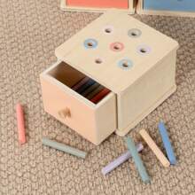 Montessori Coin Sorter Box, Baby Color Recognition Shape Matching Building Blocks Educational Toys