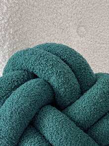 1 chiếc gối trang trí hình bát giác bằng vải nhung trơn màu đa năng, dùng cho ghế sofa, bàn cà phê, phòng ngủ, làm bằng chất liệu len cừu giả - Màu xanh lá cây đậm - Xem 4