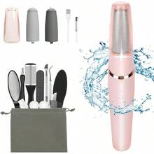 Electric Callus Removers For Feet, Haootadiy Electric Foot Callus Remover Pedicure Kits Rechargeable With12 In 1, Removes Dry Skin For Smoother Feet, Foot Care For Dead Skin Ideal Gift (White) - 粉色 - 查看 10