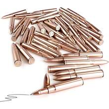 4支装创意复古子弹形圆珠笔，CPC笔学生创意复古子弹头蓝色水性笔，趣味子弹形创意独特，小巧方便携带，书写顺滑流畅，字迹清晰，墨芯不易断，不漏墨，子弹头设计成笔帽，创意有趣，非常适合居家返校使用 - 金色 - 查看 6