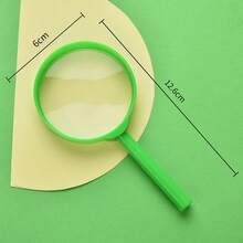 5 piezas de lupa de mano de plástico, mini lupa, herramienta de observación para el salón de clases/al aire libre, diversión para fiestas (color aleatorio), de vuelta a la escuela