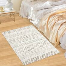 Geometric Boho Area Rug - 2x3 Entryway Rug Washable Indoor Door Mat, Soft Low-Pile Floor Carpet For Indoor Front Kitchen Bedroom Office (Brown,2' X 3') - Chocolate Brown - View 5