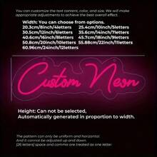Insegna al neon a LED personalizzabile e dimmerabile - luce con nome personalizzata alimentata tramite USB e montata a parete, ideale per compleanni, matrimoni, feste e loghi aziendali - decorazione per casa ed eventi in un singolo colore vivace, insegne al neon per decorazione a parete, illuminazione per feste, design elegante in scrittura, illuminazione decorativa