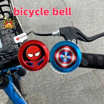 bandai Campanello per bicicletta con decorazione a cartone animato a forma di fulmine - Campanello di avvertimento forte con suono nitido, accessorio di sicurezza per biciclette, adatto per biciclette, monopattini, biciclette per bambini, clacson carino a cartoni animati, ottimo regalo per la Festa della Mamma, laurea, compleanno, Pasqua, matrimonio