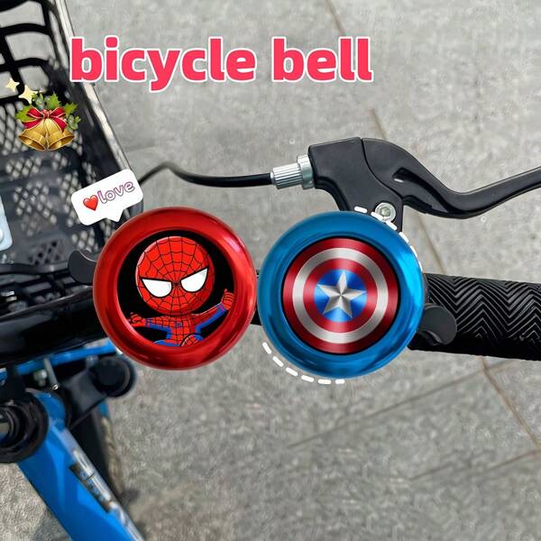bandai Fahrradklingel im Cartoon Blitz-Design - laute Warnklingel mit klarem Ton, Fahrrad-Sicherheits-Zubehör, geeignet für Fahrräder, Roller, Kinderfahrräder, süßes Cartoon-Horn, ideal als Geschenk zum Muttertag, Abschluss, Geburtstag, Ostern, Hochzeit