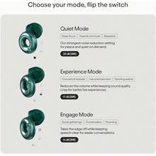 Loop Switch 2 Adjustable Ear Plugs – 3 Noise Relief Modes For Ultimate Control |   Flexible Noise Reduction Earplugs For Focus, Travel, Socializing, Festivals & More |   20-26 DB (SNR) Noise Reduction - Emerald - View 7