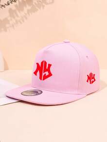 1 件男士嘻哈帽双“NY”印花时尚棒球帽可调节四季平檐帽街头风格帽子男女通用帽 - 彩色 - 查看 13