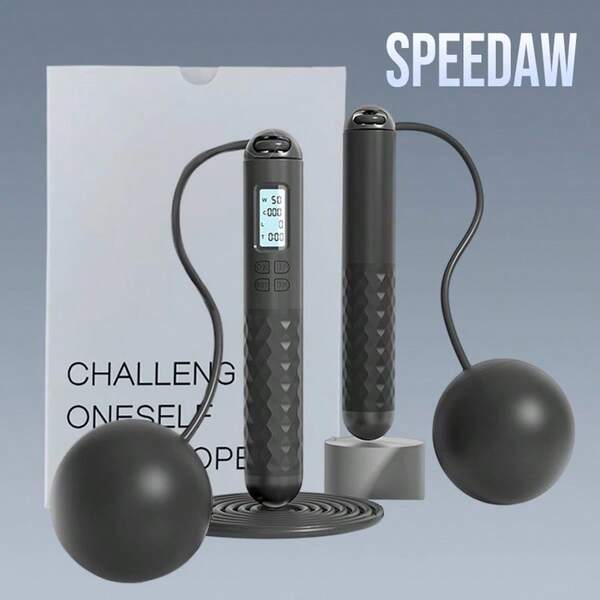 Cuerda para saltar con contador, cuerda para saltar con contador a batería con pantalla LED para perder peso y quemar calorías, ideal para hombres, mujeres y niños, para exteriores, boxeo, crossfit, entrenamiento, ejercicio cardiovascular.