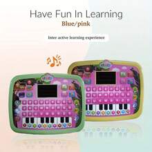 Children's Interactive Learning Tablet With LED Screen - Includes Letters, Numbers, Words, Music And Math, Green/Yellow - Battery-Powered (Battery Not Included) - Ideal Gift For Boys And Girls. - Màu vàng - Xem 5