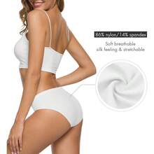 ALTHEANRAY Women's Seamless Hipster Underwear No Show Panties Soft Stretch Bikini Underwears Multi-Pack - Color12 - 查看 4