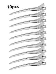5个/10个/15个/20个金属发夹套装，女士卷发夹，鸭嘴夹，鳄鱼夹，金属发夹，返校必备，旅行度假必备，女士发饰，倒梳，吹风机，头发，发型师，边缘梳，造型梳，吹风机，美发产品，发胶，卷发产品，美发工具，理发剪刀，圣诞节，节日，派对 - 銀色 - 查看 3