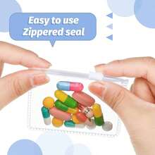 Pill Pouch Bags Zippered Pouch Set Reusable Baggies Clear Plastic Self Sealing Travel Medicine Organizer Storage Pouches With Slide Lock For Pills And Small Items(10-20 Pieces) - 無色 - 查看 4