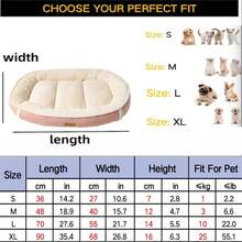 1 pieza Cama para mascotas ovalada, impermeable, a prueba de fugas, resistente a la suciedad, duradera, suave y cómoda, cálida, apta para perros y gatos pequeños, medianos y grandes, adecuada para todas las estaciones, esterilla de alta calidad para mascotas, cama para gatos, cama para perros, disponible en varios colores de color marrón con apariencia de ante - Rosa - Ver 19