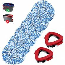 6 Pack Spin Mop Replace Head For O-Cedar RinseClean 2 Tank Mop System,Mop Head Refill Replacement For O-Cedar RinseClean 2 Tank System - Easy To Replace,100% Microfiber, All Hard-Surfaced Floor Clean