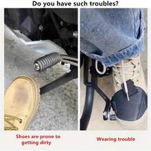 10/2 PCS Self-Adhesive Motorcycle Gear Protectors For Shoes, Universal Fit For All-Terrain Vehicles, Easy-To-Apply Protective Cover For Gear Levers - Ideal For Protecting