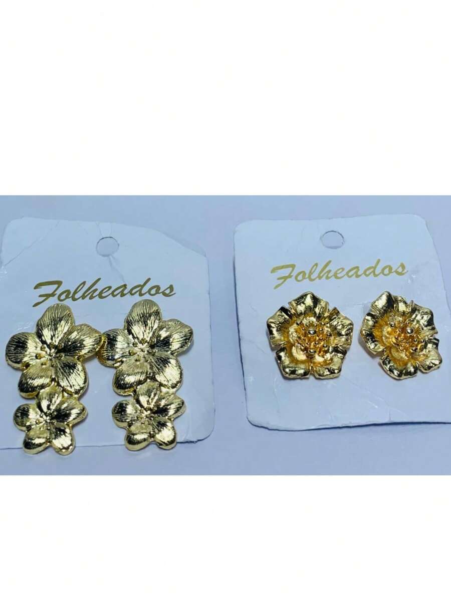 KITS OF 2 PAIRS OF PLATED EARRINGS - KIT 02 - View 1