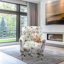 Local Delivery - Banquet Armchair Slipcover Printed Chair Covers With Arms Stretch Club Chair Slipcover Soft Armchair Sofa Covers Anti-Slip Furniture Protector For Dogs Pets Home Living Room Decor, 14 - 23 - 查看 2
