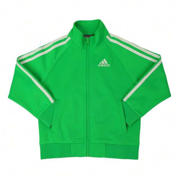  Adidas Kids' Spring/Autumn Three-Stripe Stand Collar Zip-Up Jacket For Boys
