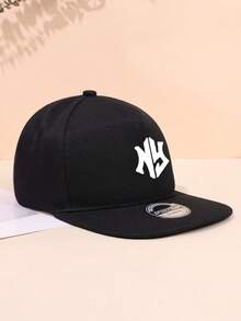 1 件男士嘻哈帽双“NY”印花时尚棒球帽可调节四季平檐帽街头风格帽子男女通用帽 - 彩色 - 查看 3