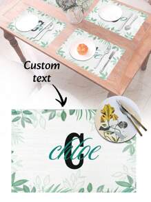 Customized Embroidery Placemats - Geometric Green Leaf Table Mats, Medieval-Style Kitchen And Holiday Decorative Tablecloths, Wedding Placemats, Summer Kitchen Gifts Of Choice