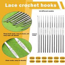 1 set de ganchos de crochet de metal, incluye un surtido de agujas de crochet de aluminio anodizado de colores y herramientas de manualidades y tejido de diversos tamaños, color aleatorio