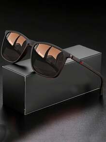 نظارات شمسية أنيقة ذات إطار مربع رفيع وأرجل نحيفة، نظارات يونيسكس مناسبة للتصوير الشوارعي والأناقة وحفلات العطلات والقيادة والخروجات الى الشاطئ